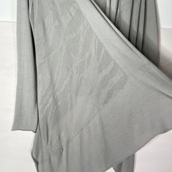 Stella Carakasi Open Front Cardigan S/M Lyocell Cotton Olive Textured Knit - Picture 8 of 11